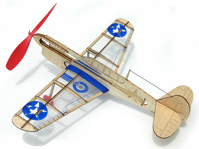 Guillows U.S. Warhawk Laser Cut Balsa Wood Model Airplane Kit