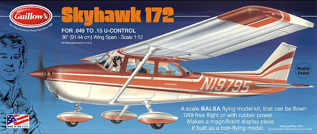 Guillows Cessna Skyhawk Balsa Wood Airplane Kit